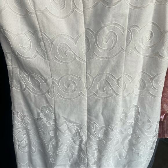 0238 ELIZA J White Sheath Lace Dress - Picture 4 of 10